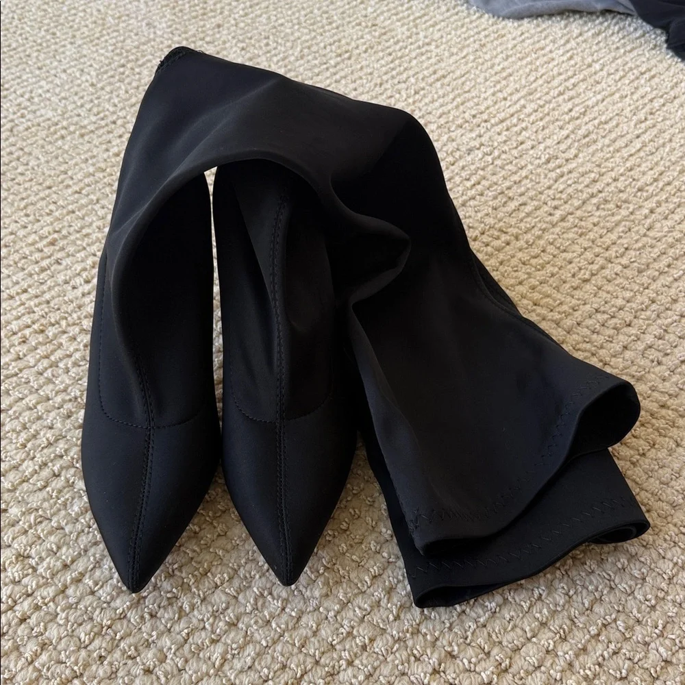 Black Over-the-Knee Stiletto Boots - Women size 42/11